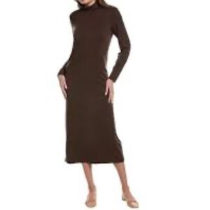 Eileen Fisher Chocolate Coffee Midi Dress size XS/TP